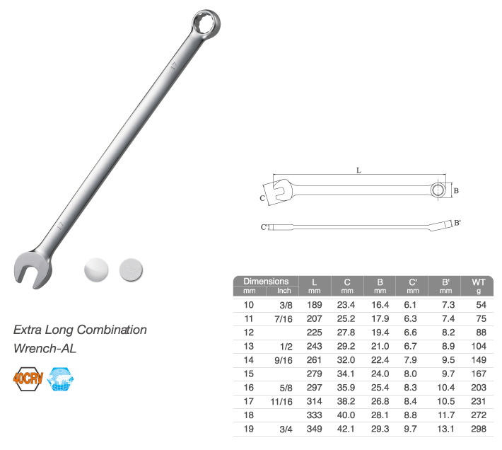 Extra Long Combination Wrench-AL